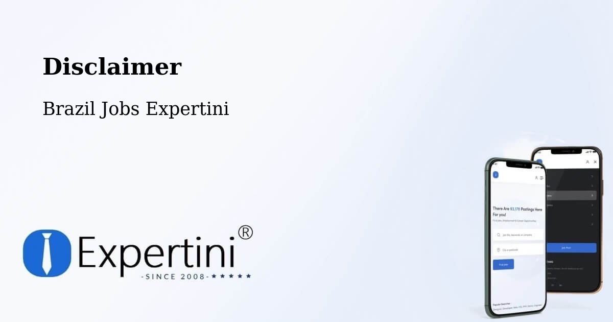 Disclaimer – Itaboraí - Brazil Jobs Expertini